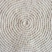 small off-white round wool rug mat