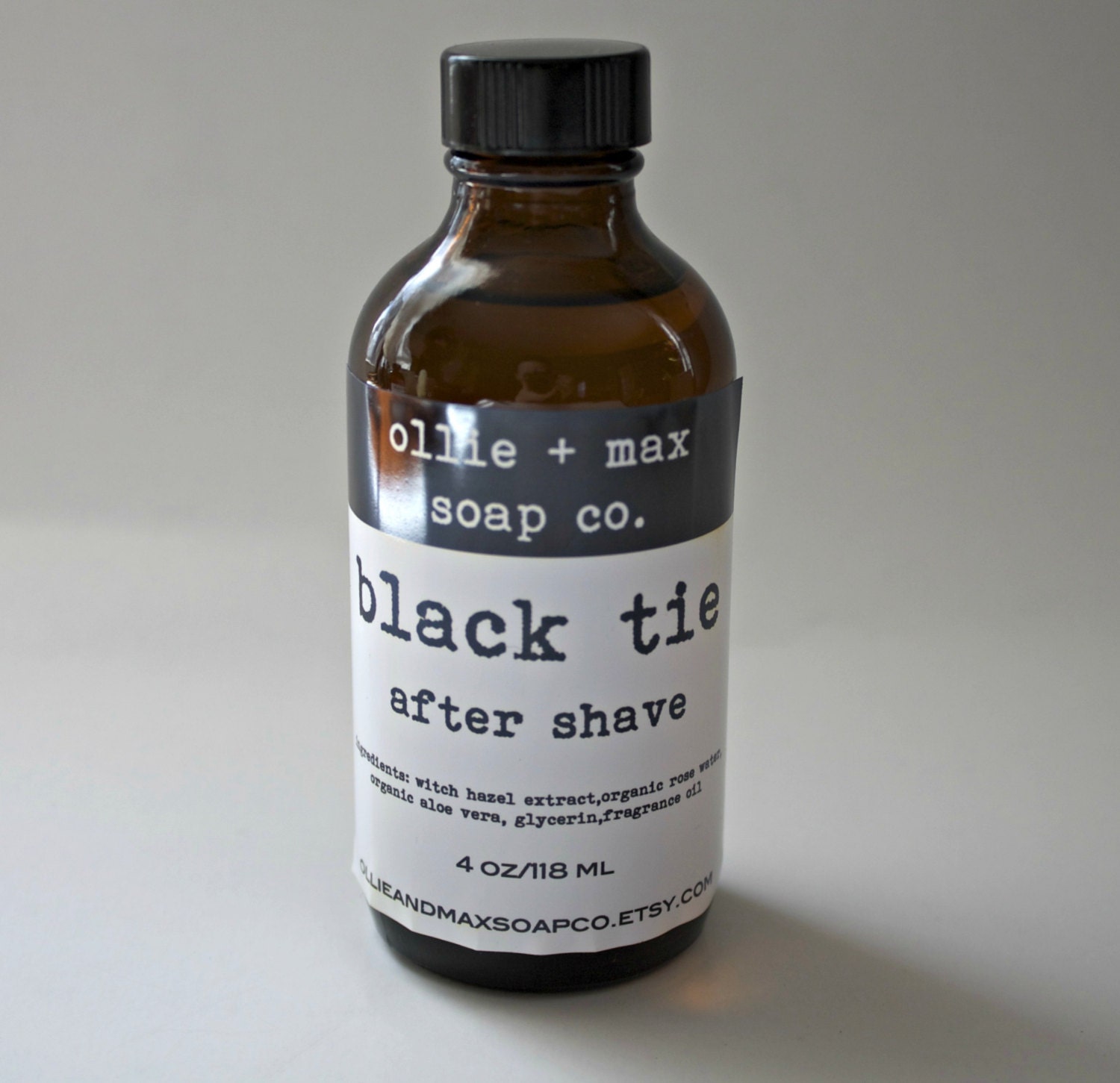 Men's After Shave BLACK TIE Scent, Organic, Vegan, 4oz
