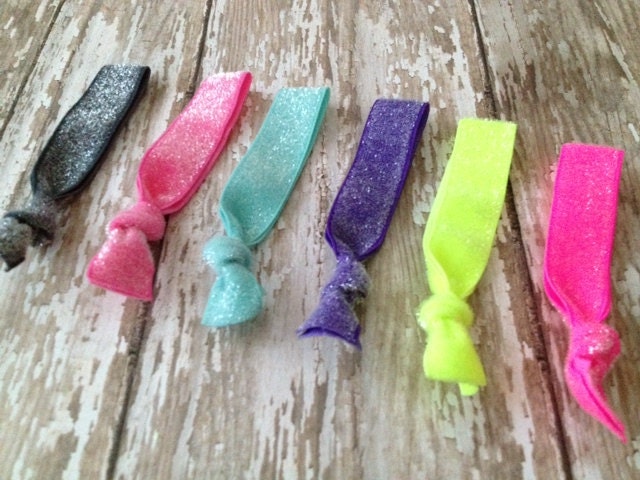 Elastic Hair Tie Frosting Sparkle Hair Knoties Custom Set