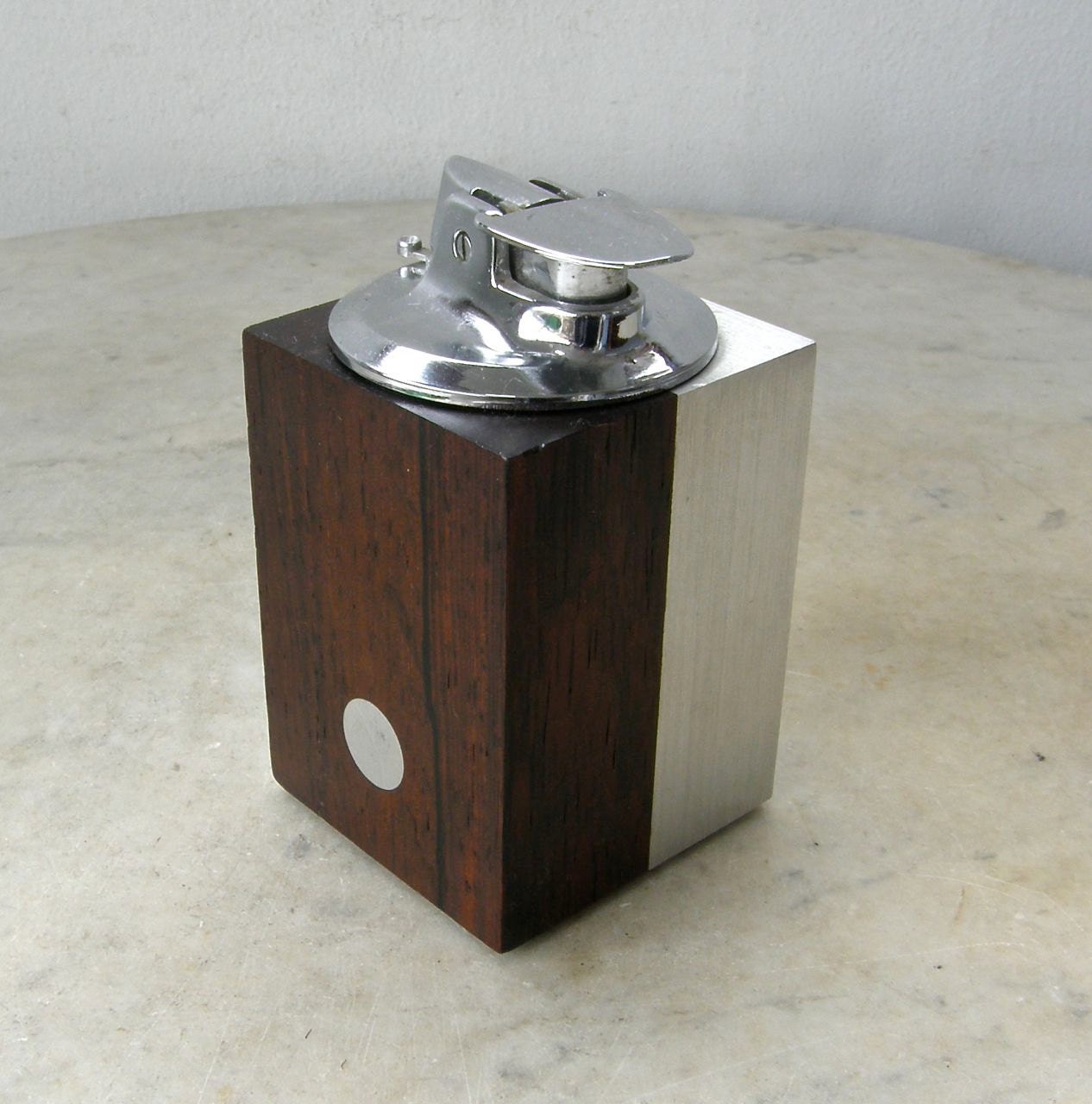 VARAFLAME ERIC LIGHTER by Ronson Mid Century Danish Modern Rosewood and Stainless Steel