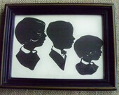Vintage Hand Cut Silhouette Trio Signed Wallie Spatz Cleveland
