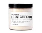 FLORAL MILK BATH - large glass jar - skin-softening - relaxing - beautifying - aromatherapeutic - organic - apothecary
