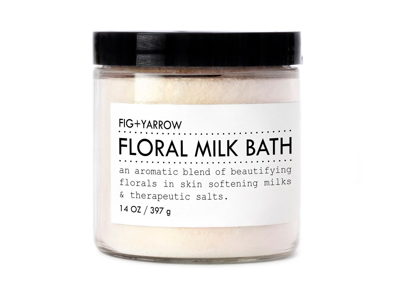 FLORAL MILK BATH - large glass jar - skin-softening - relaxing - beautifying - aromatherapeutic - organic - apothecary