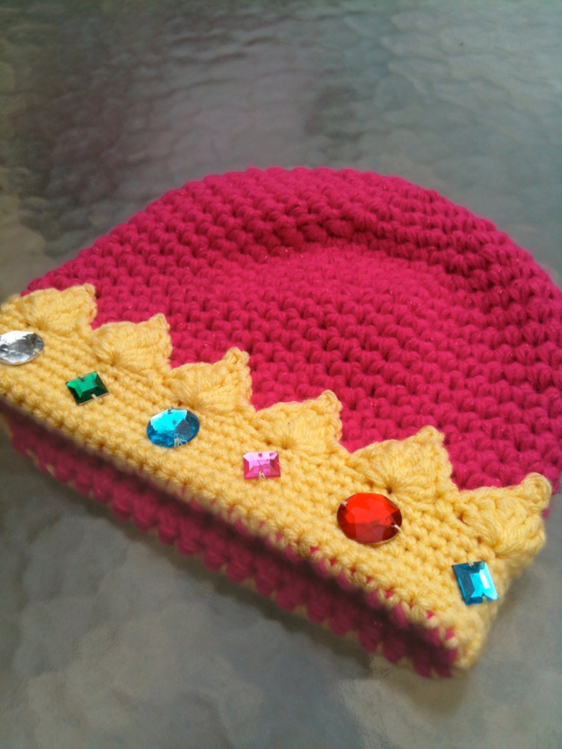 Pink Princess Crown Hat - child to adult sizes
