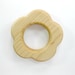 Organic Wood Flower Teething Ring Natural Maple