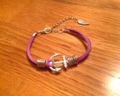 Purple anchor with charm bracelet