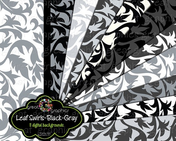 Background Digital Paper, Wedding Digital Paper, Printable Paper, Wedding Paper, Leaf Paper, Instant Download Il_570xn