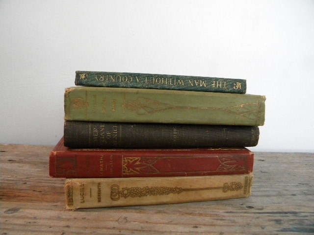 little antique book collection. classic literature. poetry. longfellow. meredith. shakespeare. tennyson.