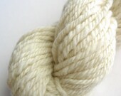 Handspun Yarn - Pure, Polwarth, Merino wool, Alpaca, farm grown, undyed, 3-ply, heavy worsted weight