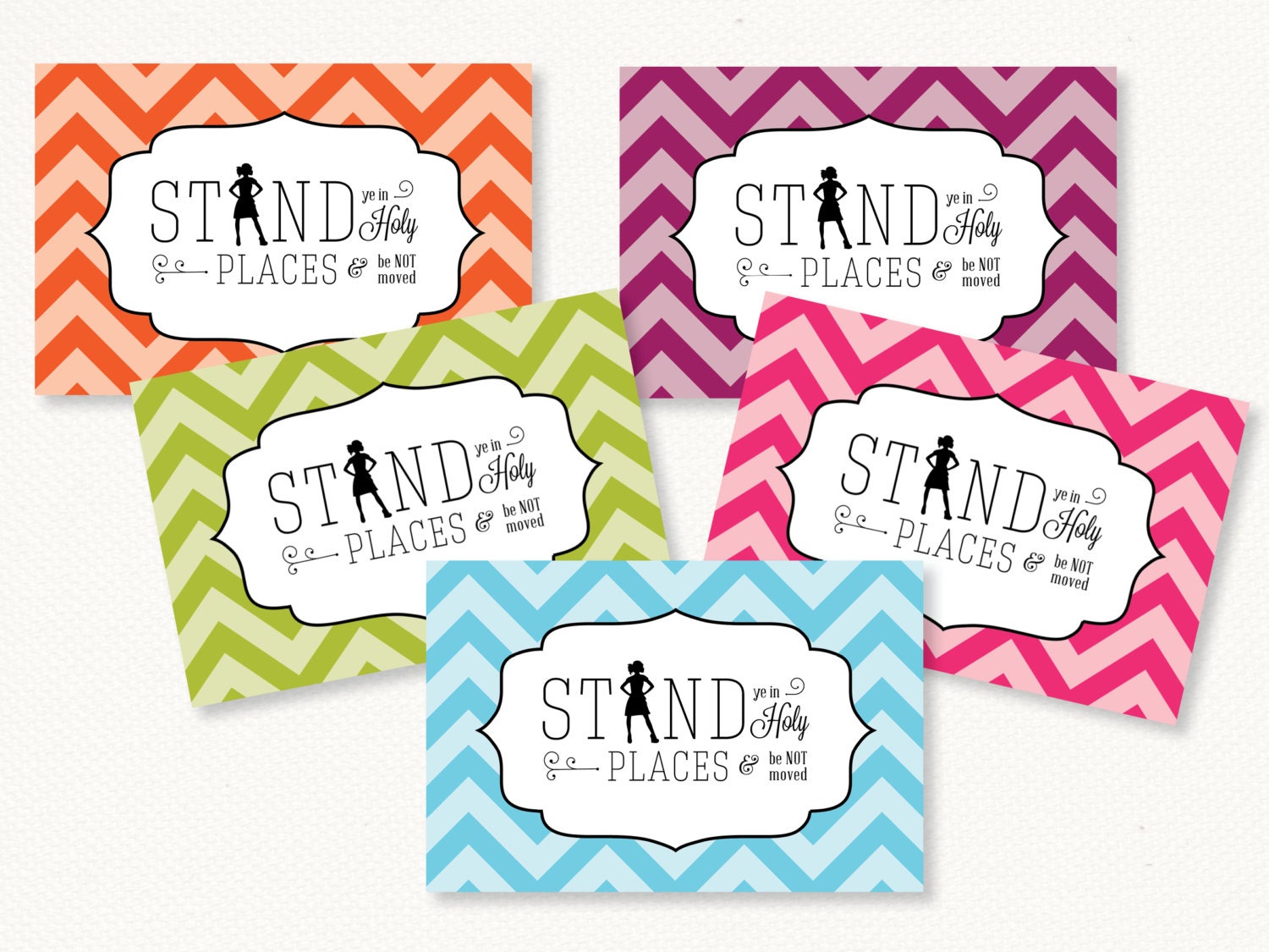 Stand Ye in Holy Places -  Printable posters - 5 colors - 4x6, 5x7, 8x10