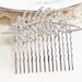 Silver Feather Bridal Comb, Rhienstone Hair Comb, Rhiestone Feather, Bridal Headpiece, Silver, Weddings, Bridesmaids, Boho, Nature, Woodland