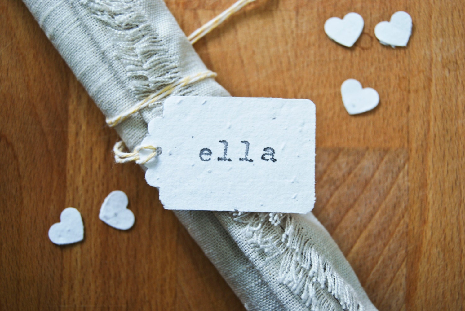 Plantable Seed Paper Place Cards/Gift Tags/Favor Tags - Wedding, Bridal Shower, Birthday Party, Set of 25