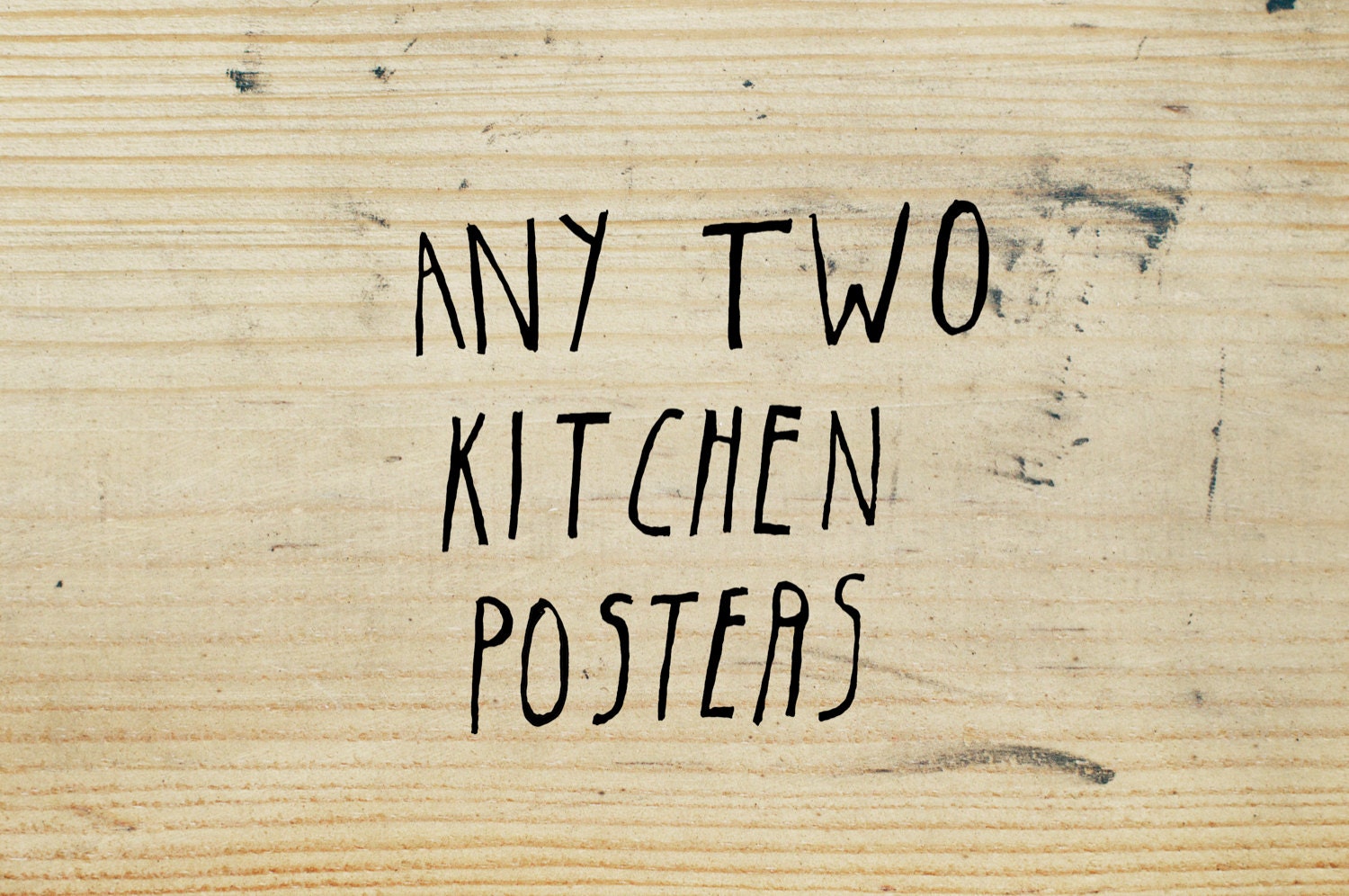 any two kitchen posters - 11x14 kitchen decor SALE vegan vegetarian cooking art