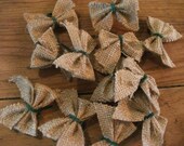 12 JUTE BOWS, natural, gift wrapping, crafting, wreaths, home decor, tree decor