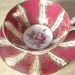 Vintage English tea cup set, Paragon cup and saucer, bone china tea cup and saucer, red and gold tea set