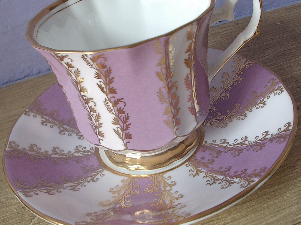 Vintage tea  ShoponSherman purple vintage cup by set lilac cup set Elizabethan