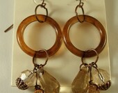 Copper and Natural Tone Earrings