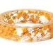Real Flower Jewelry- Resin Flower Bangle- Resin Flower Jewelry-Orange Bangle- Real Dried Flowers