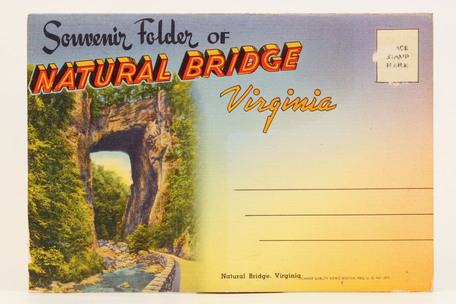 Natural Bridge - Virginia - Postcard Folder -