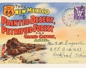 Highway 66 Thru New Mexico to Painted Desert, Petrified Forest and Grand Canyon, Arizona - Postcard Folder