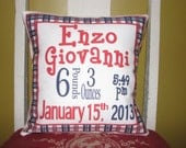 Personalized Birth Announcement Pillow
