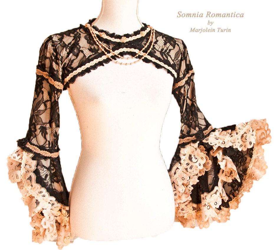 Bolero lace, victorian shrug, romantic, nostalgic, burlesque, Somnia Romantica by Marjolein Turin