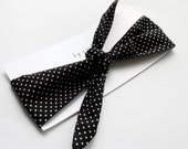Black and White Polka Dot Head Scarf - Headband
