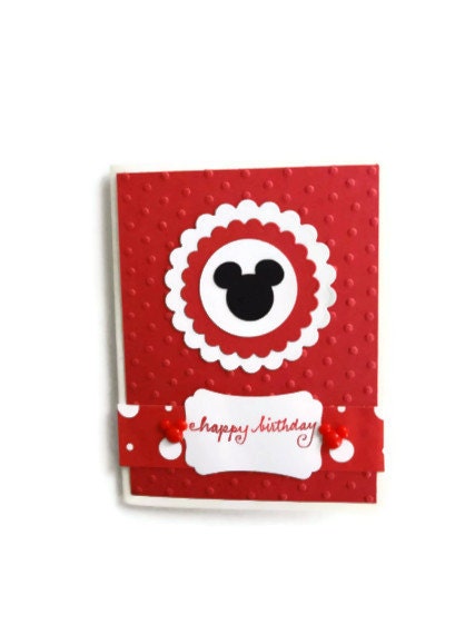 Kids Birthday Card Mickey Mouse Card Children's Birthday Card