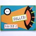 26.2 Holler You Did It - Megaphone Congratulations Handmade Running Greeting Card - Card for Marathon Runners (Blank Inside)