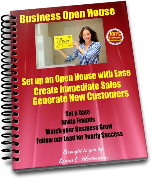 NEW e-book Launch How to Set up a Business Open House with Successful Results Sell Sell Sell