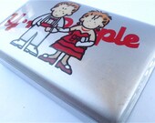 Vintage Kawaii Box Teddy Middy Box Middy Teddy Box Grey Plastic Box Child Gray Box Kid Rectangle Box Vintage Pencil Box School Supply Box