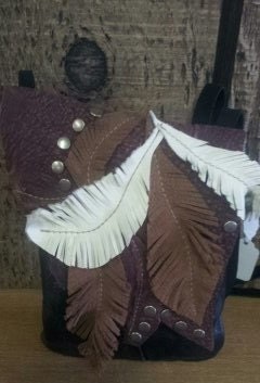 OOAK Handcrafted Recycled Leather Festival Bags