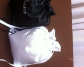 Custom Made Money Bag Dollar Dance Set  For Bride and Groom Satin with Rhinestone Accent.