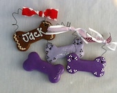 Personalized Dog Bone Ornament or magnet