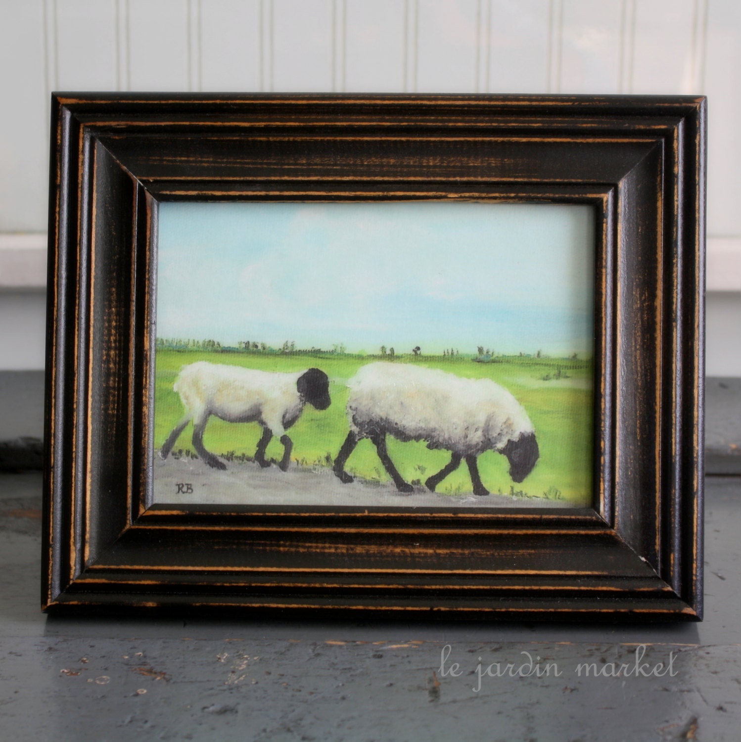 Sheep giclee of my painting in France