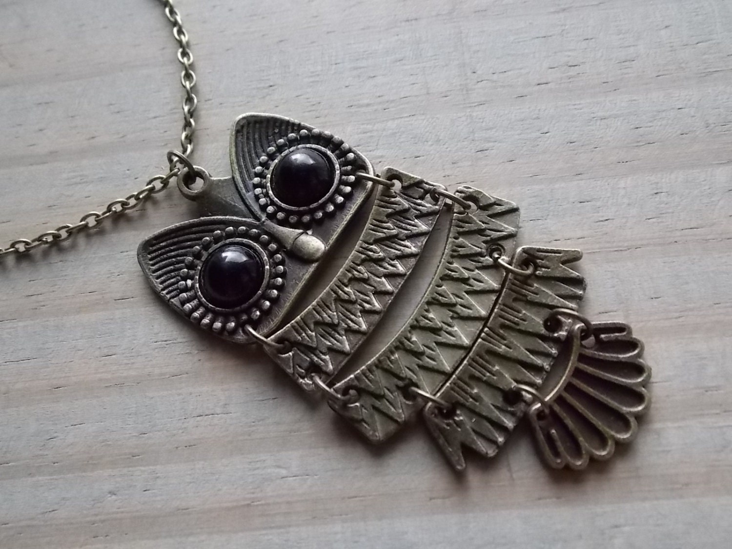 Vintage Copper Style Owl Pendant Necklace Fashion Jewelry Metal Bronze Owl Pendant Long Necklace Handmade Jewelry