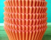 Orange Cupcake Liners - Set of 40 - Solid Orange Baking Liners