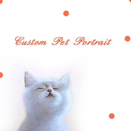 custom pet portrait, custom dog cat portrait, animal lover gift , personalized animal painting by inameliart