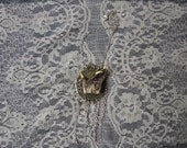 Real Mummified Alligator Foot Cameo Chain Necklace