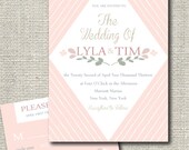 Printable Wedding Set: Invitation & Reply Card