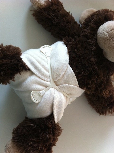 3 PACK - Organic Hemp Cotton Fleece and Organic Bamboo Velour Prefold Diaper  - Newborn Size or Insert/Doubler