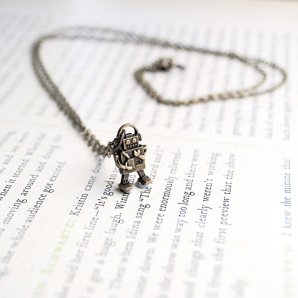 Robot Necklace, Geekery, Nickel Free
