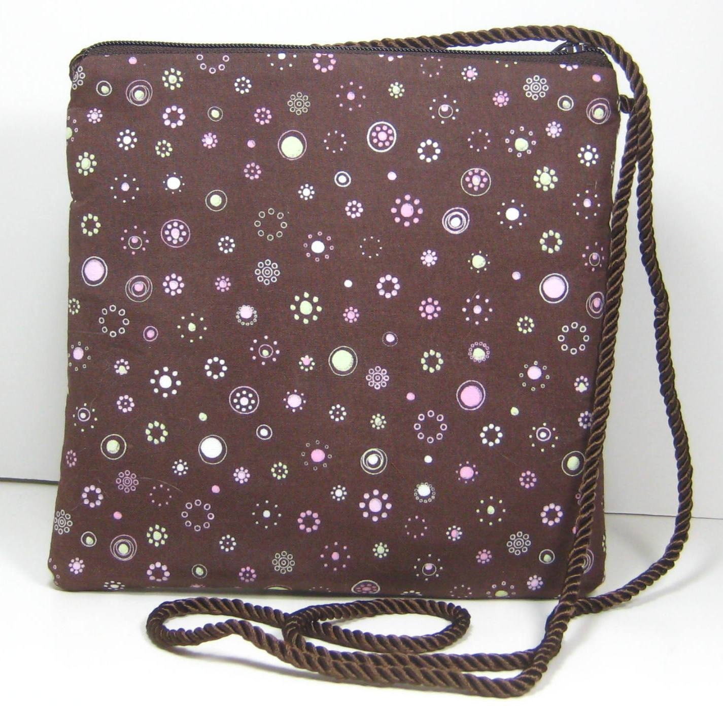 Brown and Pink Print, Caryn Hipster Pouch