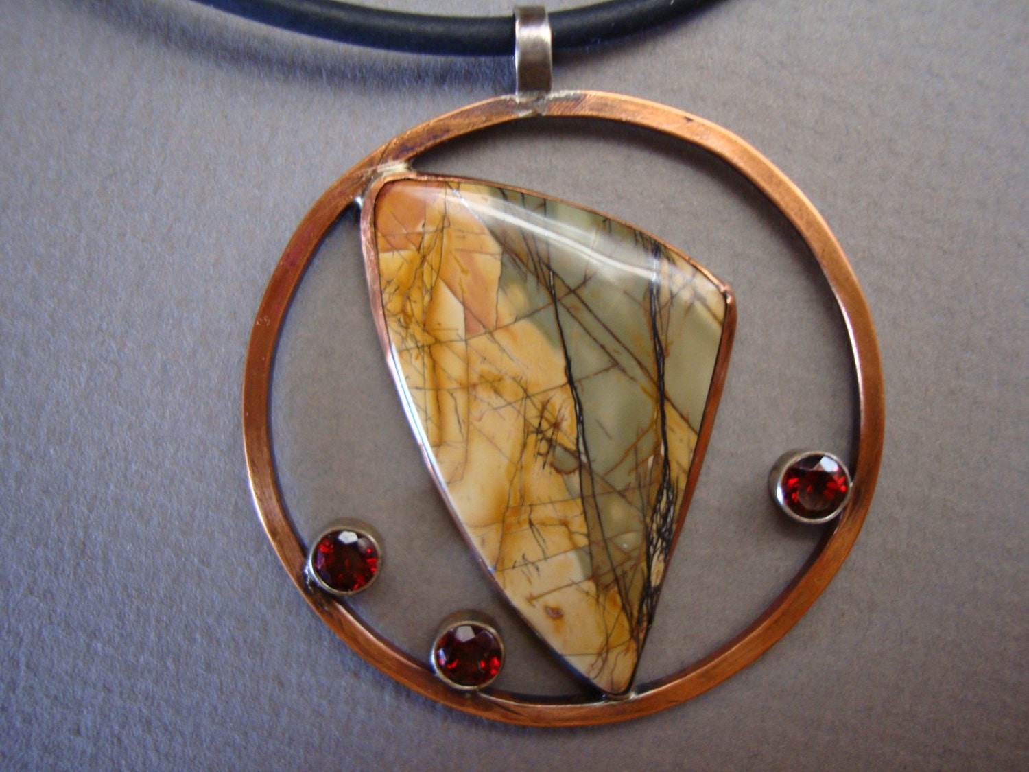 Cherry Creek Jasper and Garnet Necklace