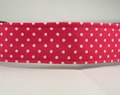 Dog  Collar - Dog, Martingale or Cat Collar - All Sizes - Small Pink Polka Dots