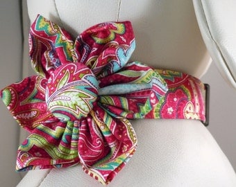 Dog Collar Set with Flower or Bow Tie - Pick Any Fabric in Shop