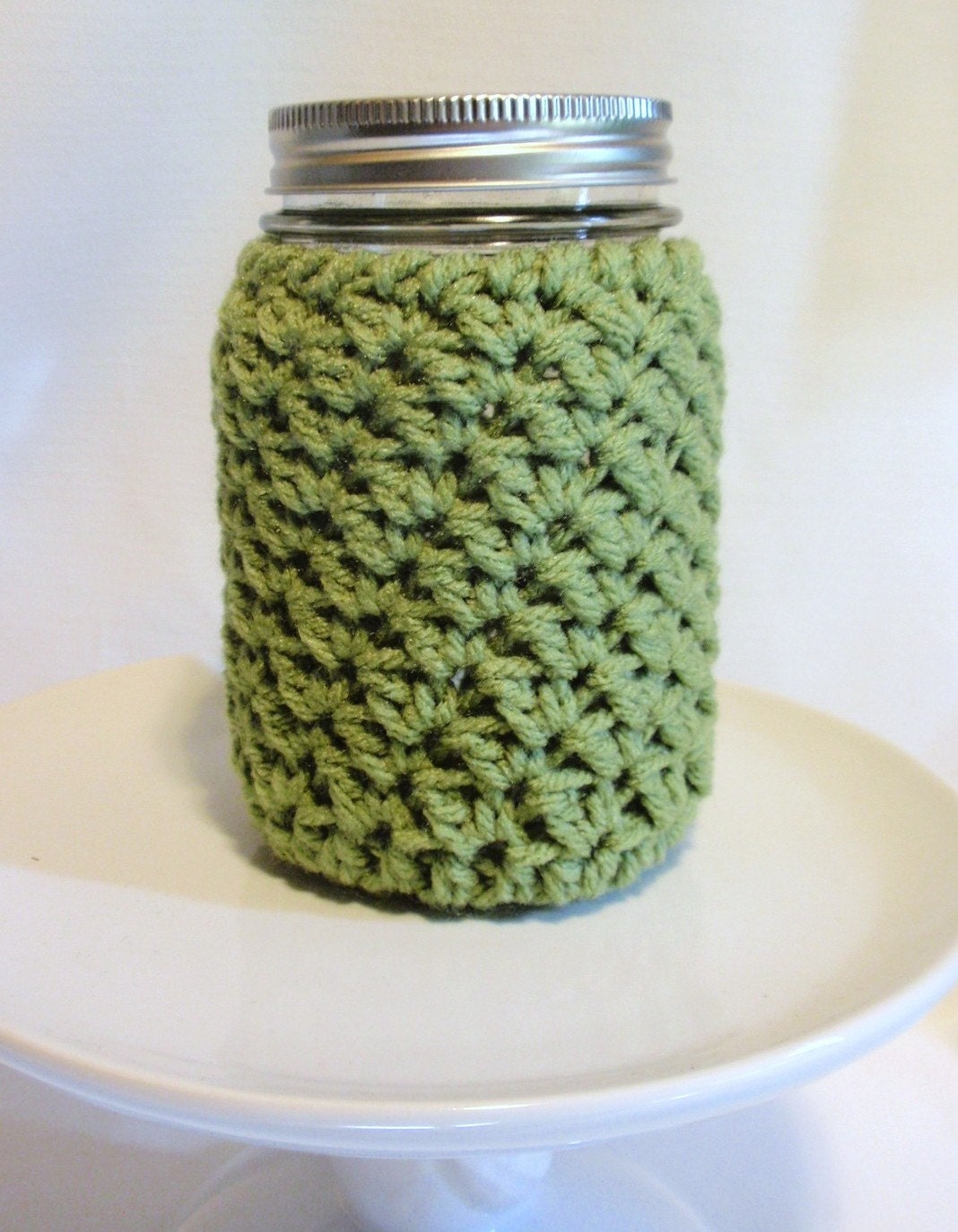 Mason Jar Cozies Garden Green Pea Pint Size  for Secretary Day, Kitchen, College Care Package, Mom, Grandma