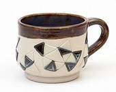 Triangles Porcelain Mug- one of a kind