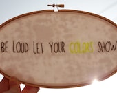 Avett Brothers Colorshow Lyrics Hand Embroidery