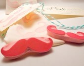 Mustache Rubber Stamp Set - Hand Carved for Cards Scrapbooking Hang Tags Embellishment
